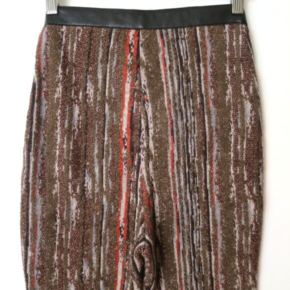 Missoni Slim Knit Trouser Pant With Leather Trim Waist Size 40 - Picture 11 of 14